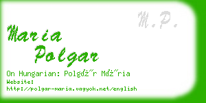 maria polgar business card
